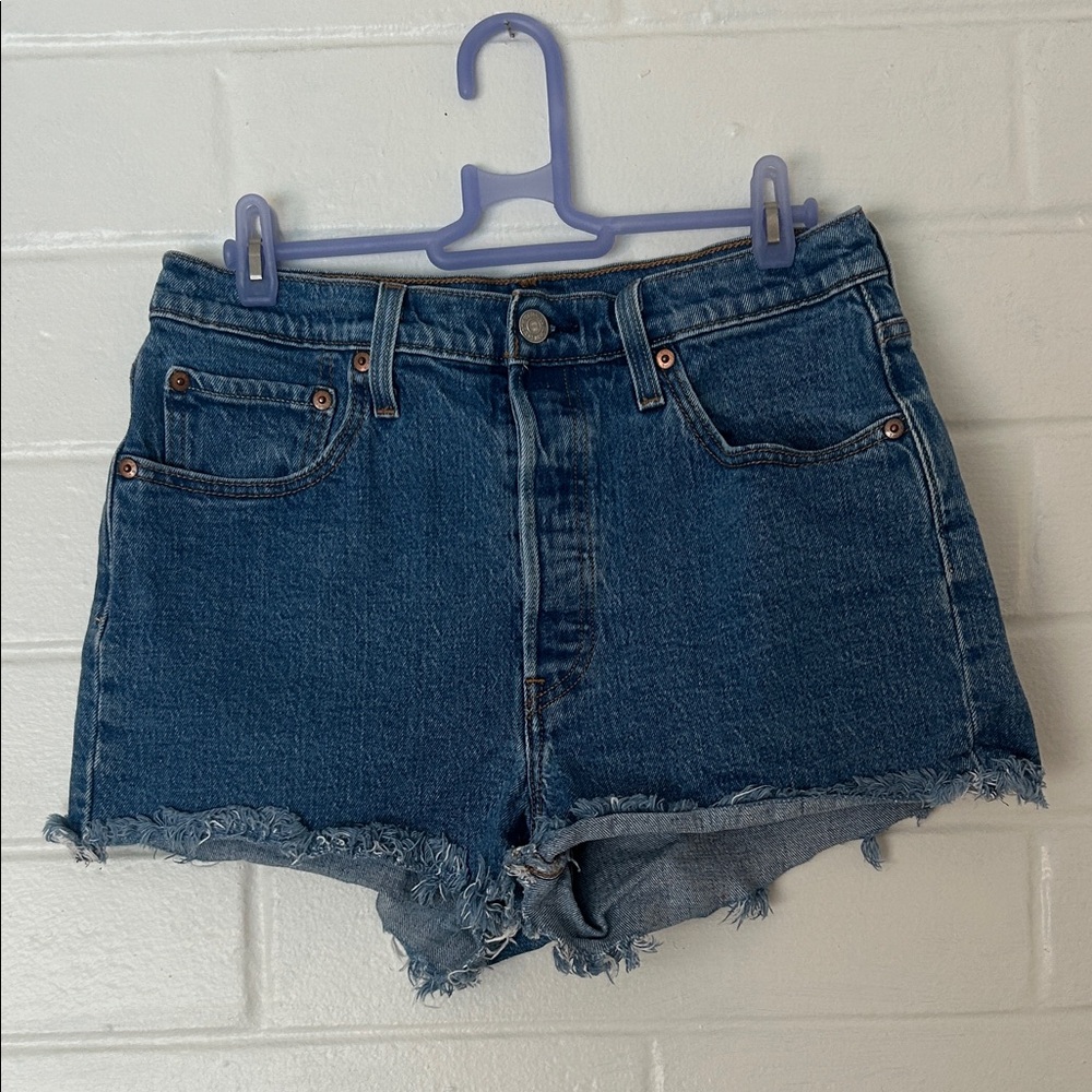 Levi Denim Blue Women Shorts